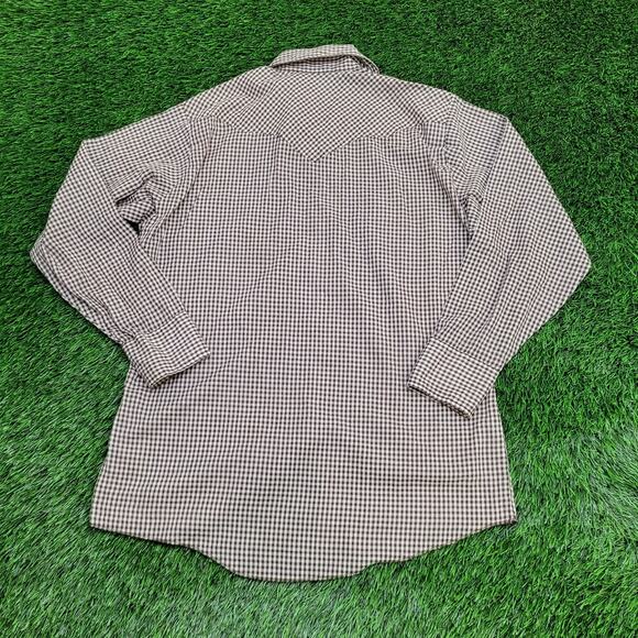 Vintage 70s Dickson-Jenkins Shirt XL 23x32 Western Check USA - Picture 3 of 10